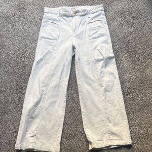 Kut from the Kloth Cream Wide-Leg Jeans